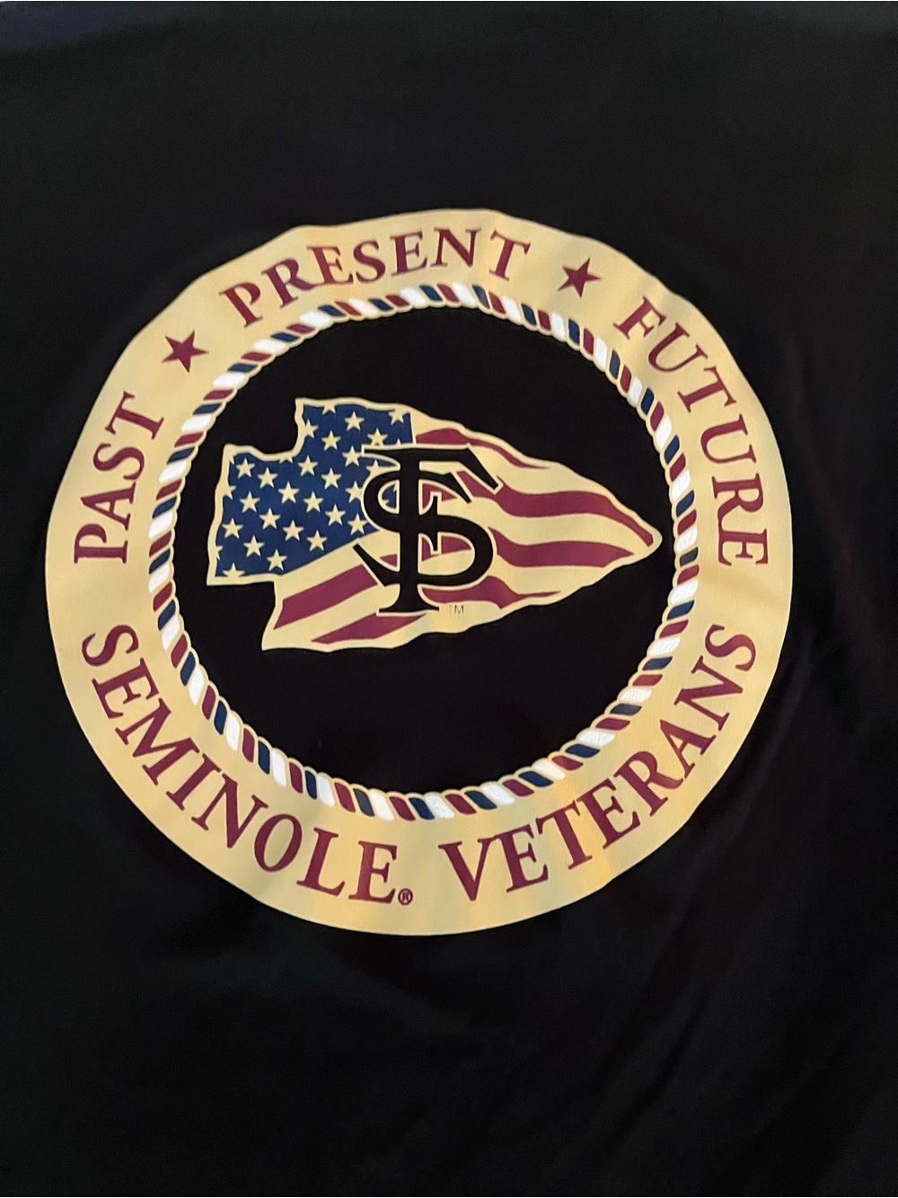FSU NOLES *veteran* Black Short-Sleeve Tee